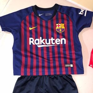 2018 Nike Barcelona FC Jersey and Shorts